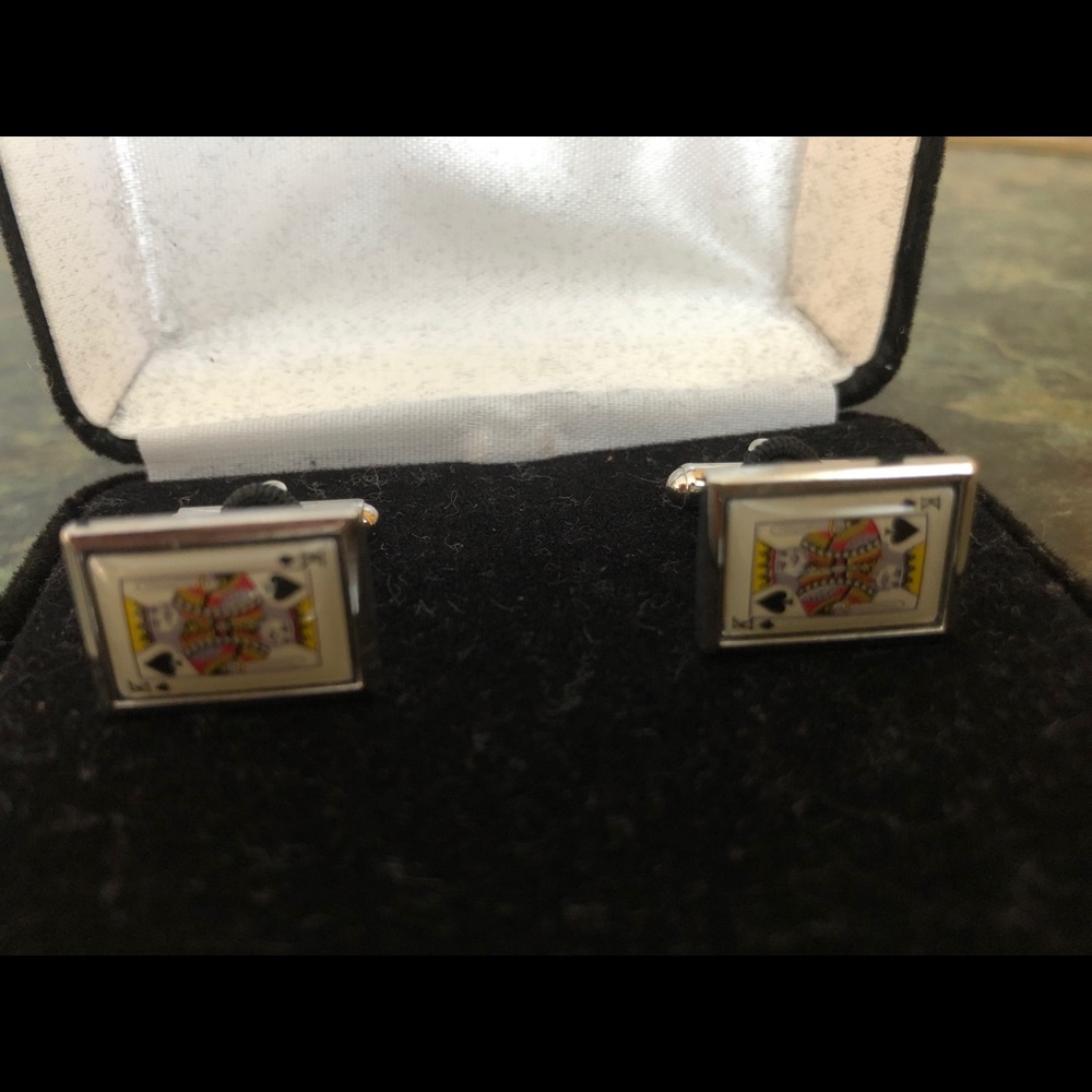 Link Up Cards Cufflinks, New In Box - Picture 4 of 9